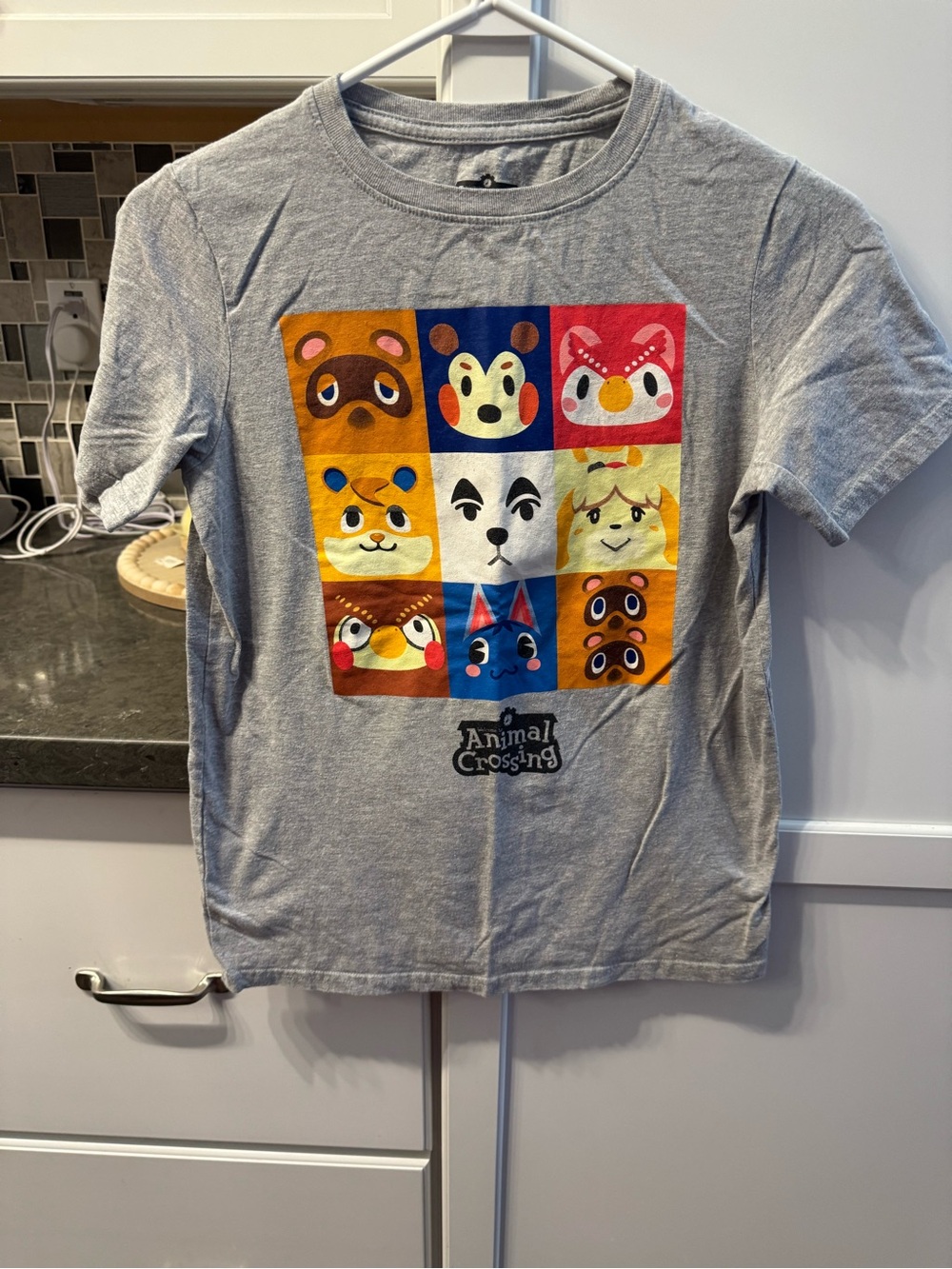 Animal Crossing Kids' Gray Graphic Tee - Characters Print